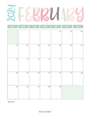 Free Printable February 2024 Calendars - World of Printables