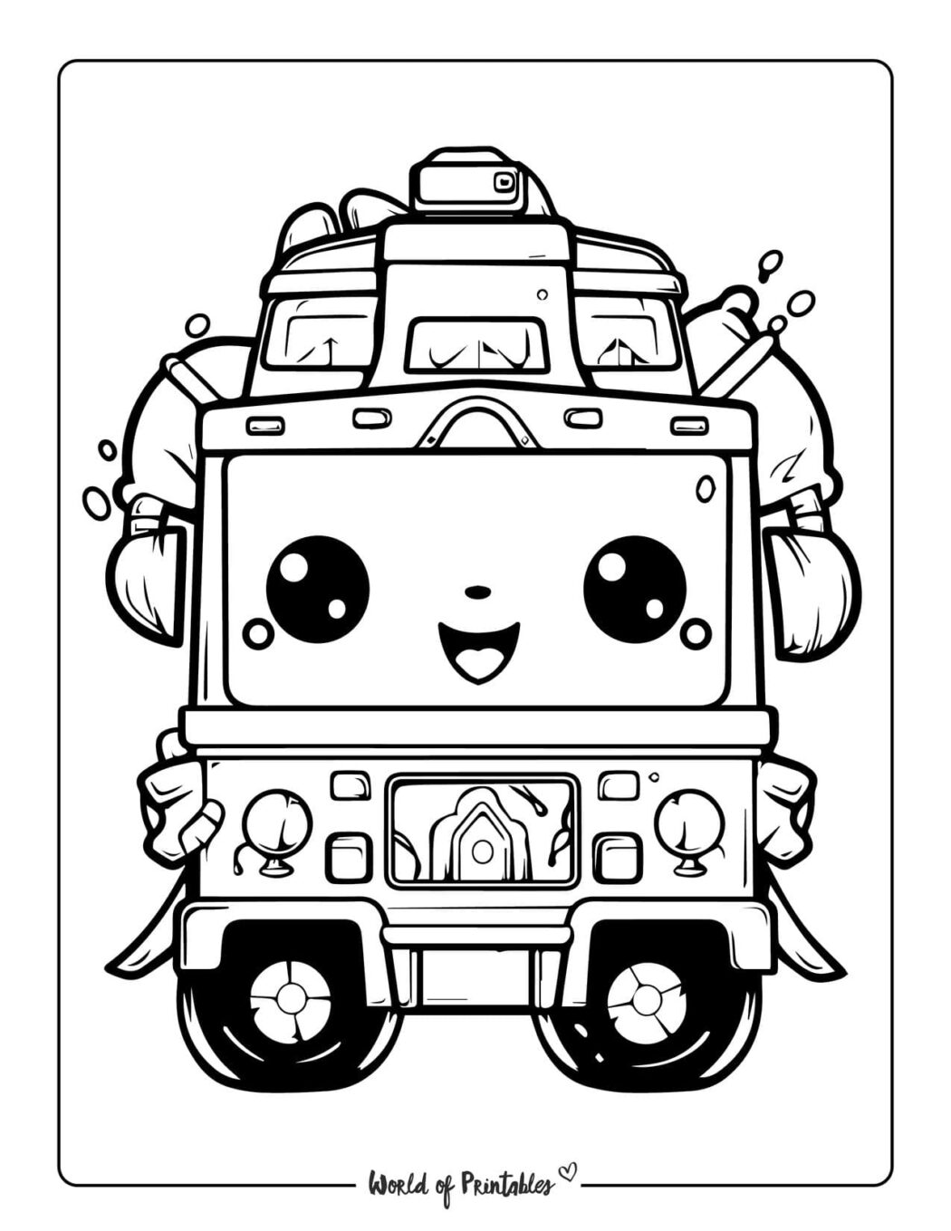 Fire Truck Coloring Pages For Kids & Adults - World of Printables