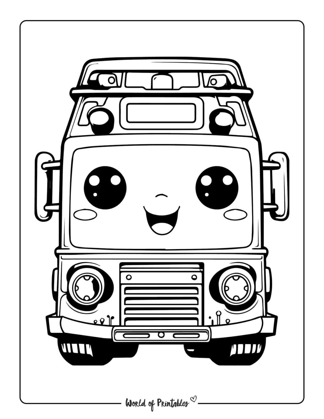 Fire Truck Coloring Pages For Kids & Adults - World of Printables