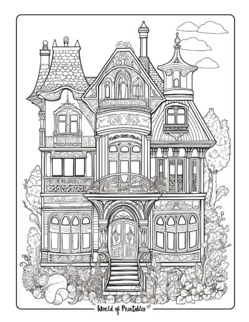 House Coloring Page 14