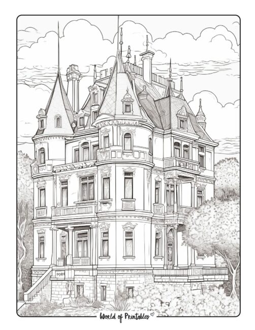 House Coloring Page 60