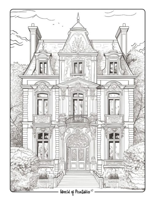 House Coloring Page 62
