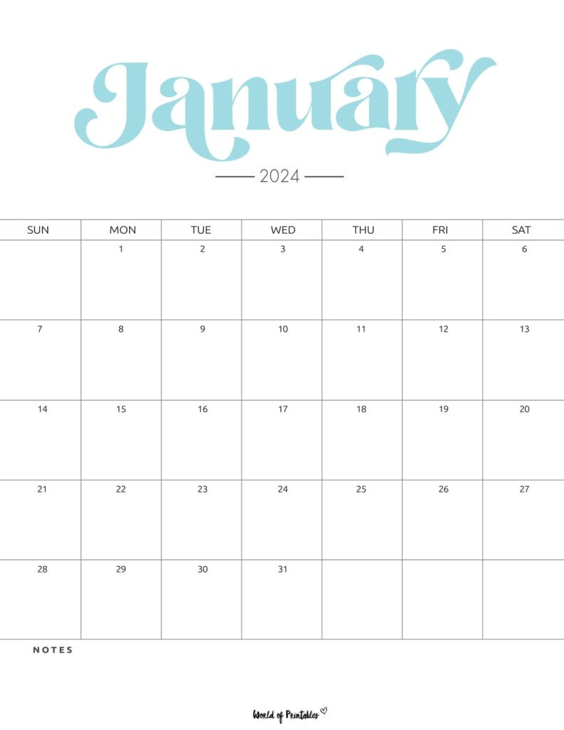 January 2024 Calendar Boho