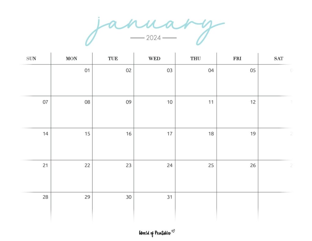 January 2024 Calendar