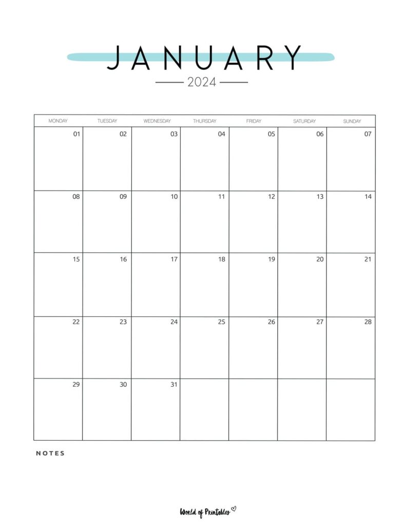 January 2024 Calendar