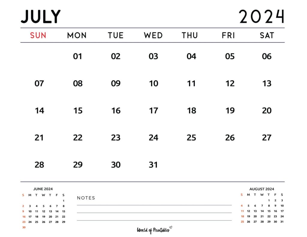 July 2024 Calendar