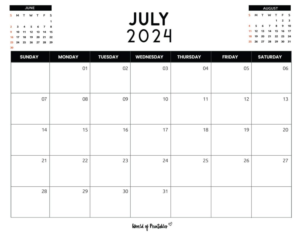 July 2024 Calendar