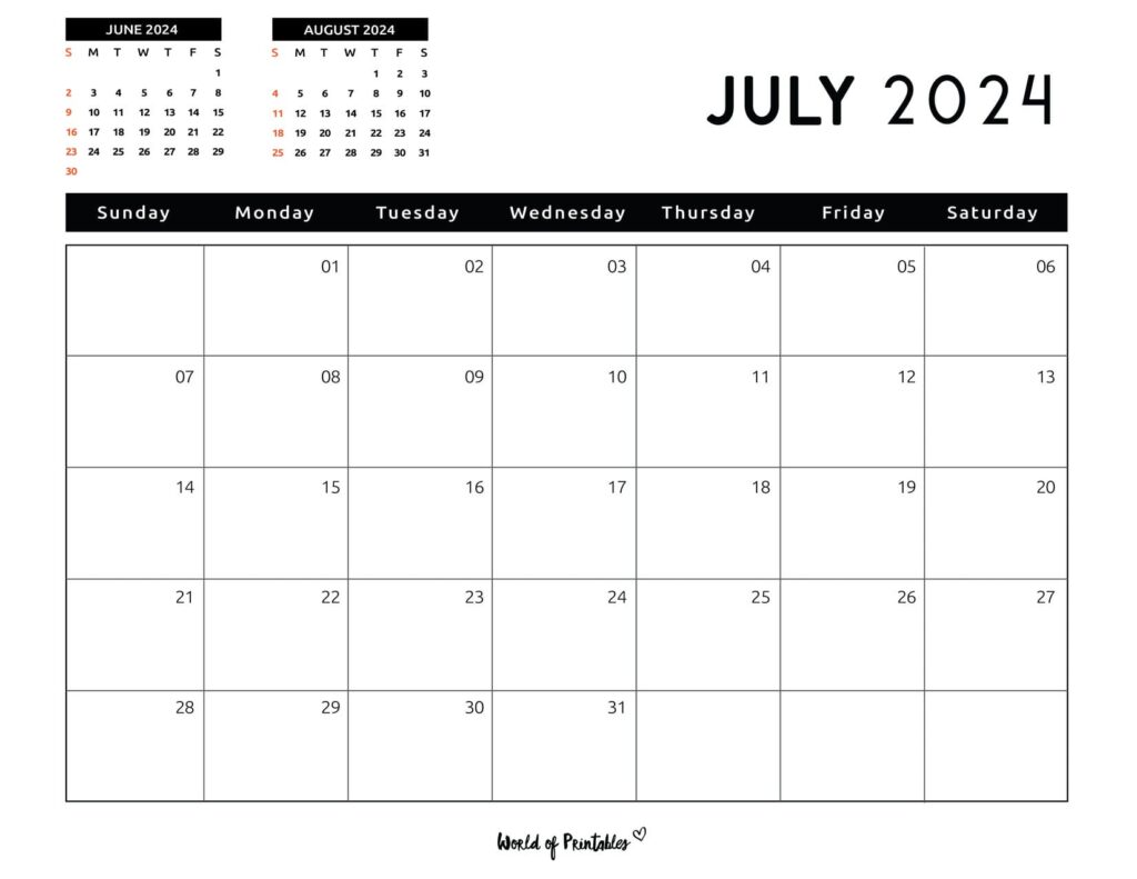 July 2024 Calendar