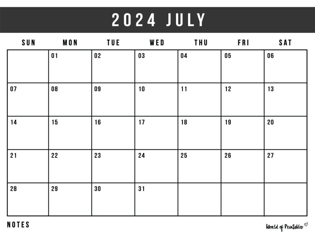 July 2024 Calendar