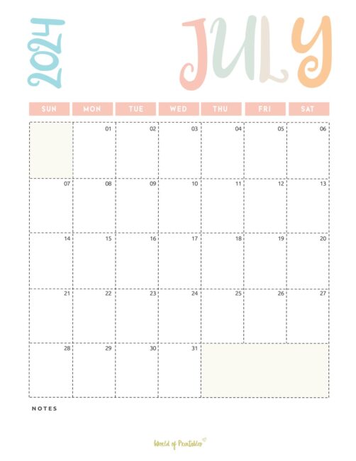 Free Printable Calendars For 2021 & 2022 - World of Printables