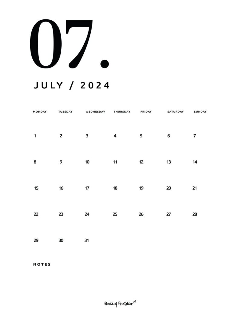 July 2024 Calendar