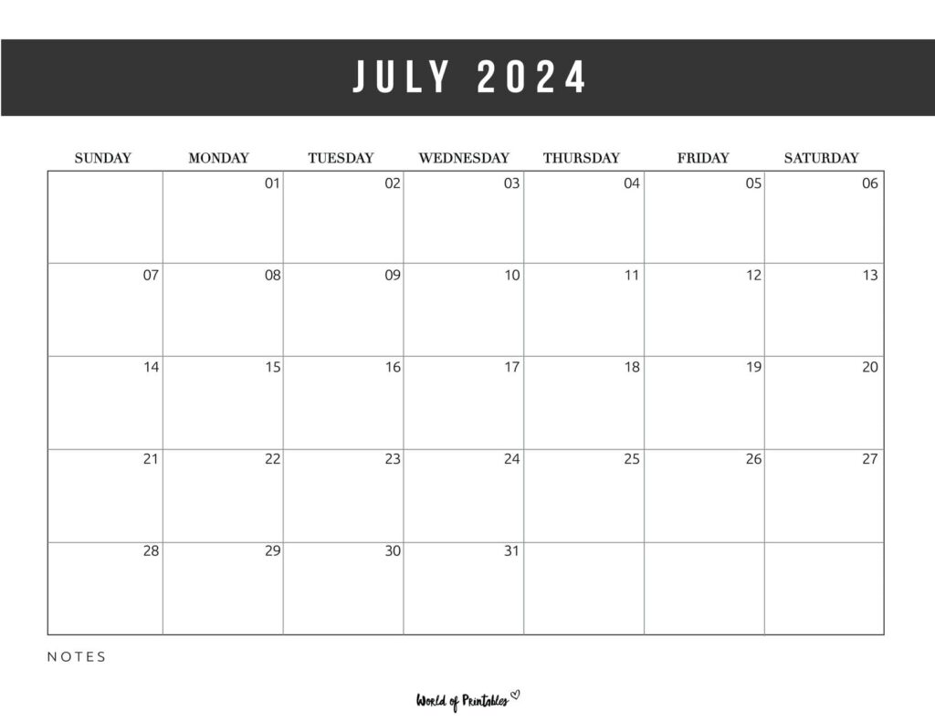 July 2024 Calendar