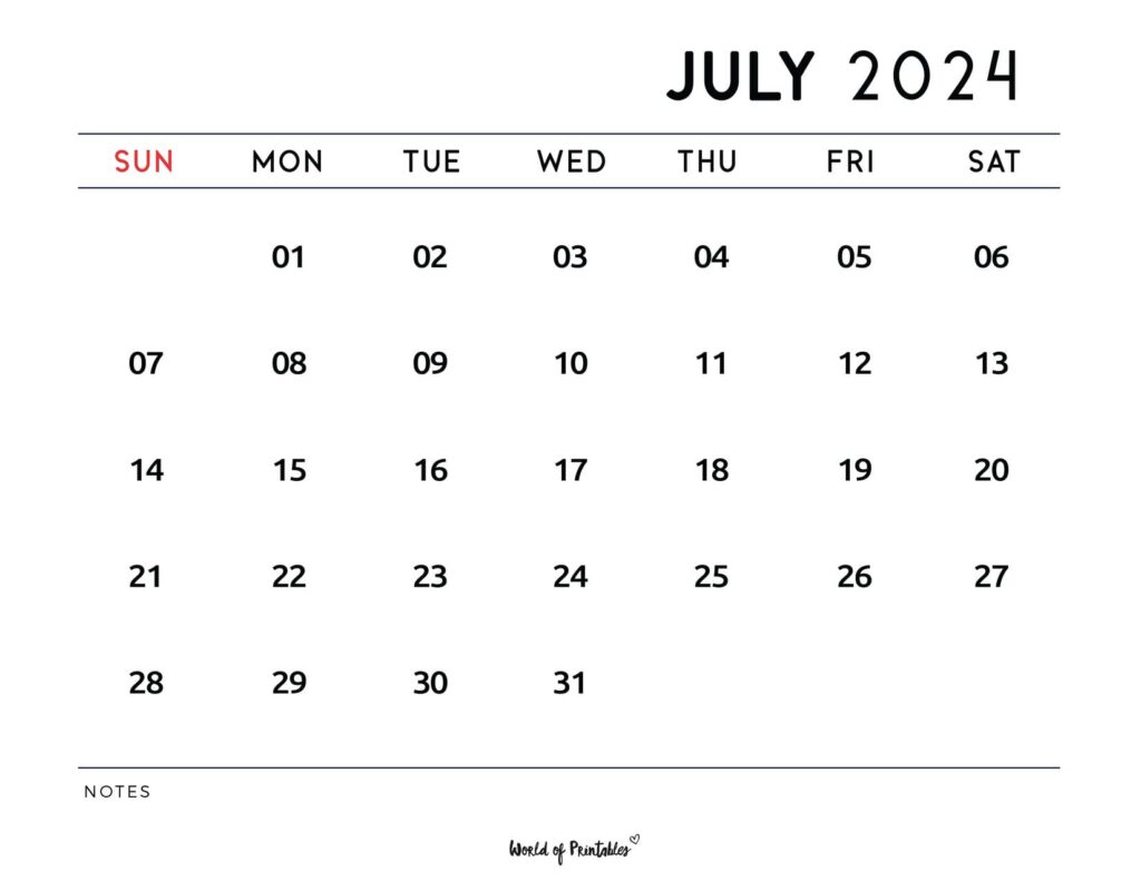 Free Printable July 2024 Calendar, 59% OFF