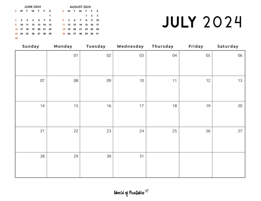 July 2024 Calendar