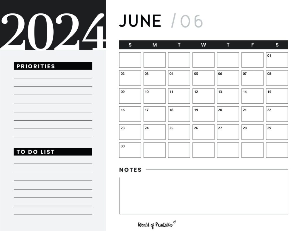 June 2024 Calendar Planner