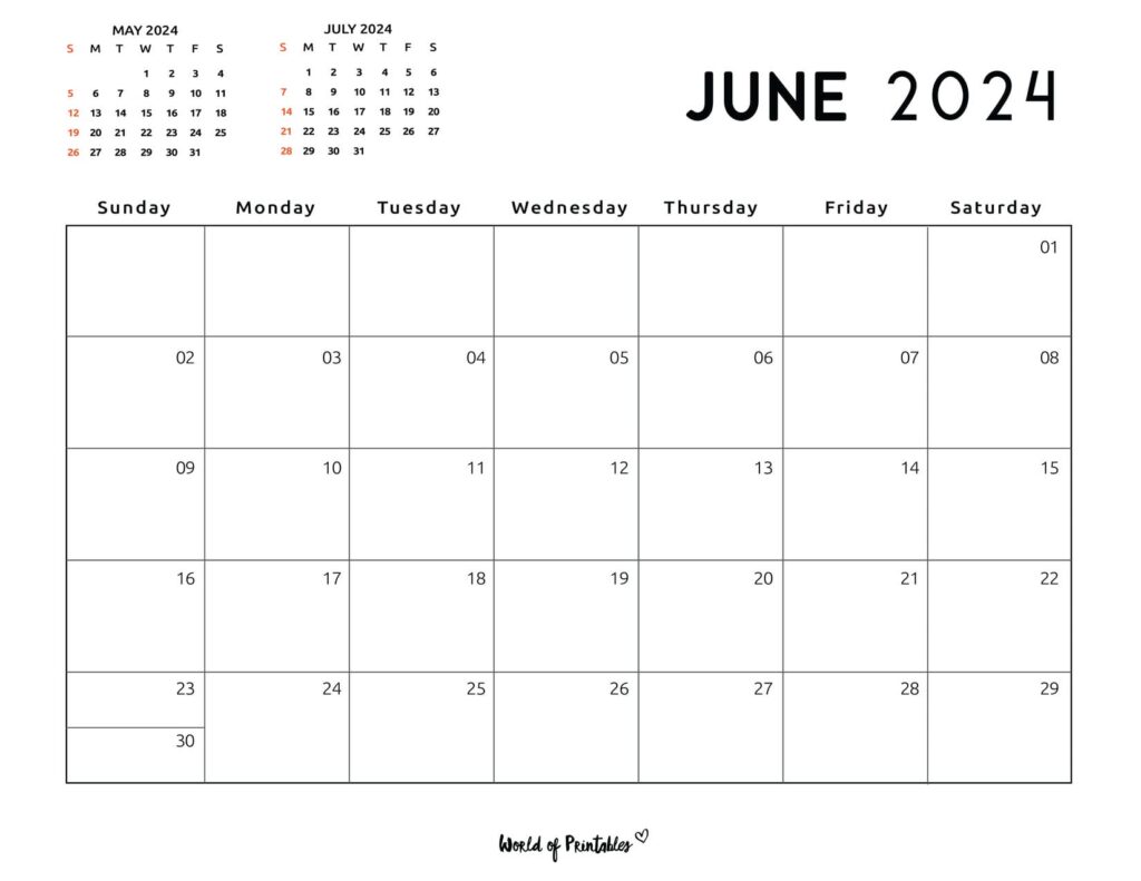 June 2024 Calendar