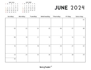 June 2024 Calendars | 100+ Best - 100's of Styles - All Free!