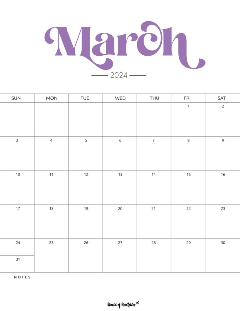 March 2024 Calendar Boho