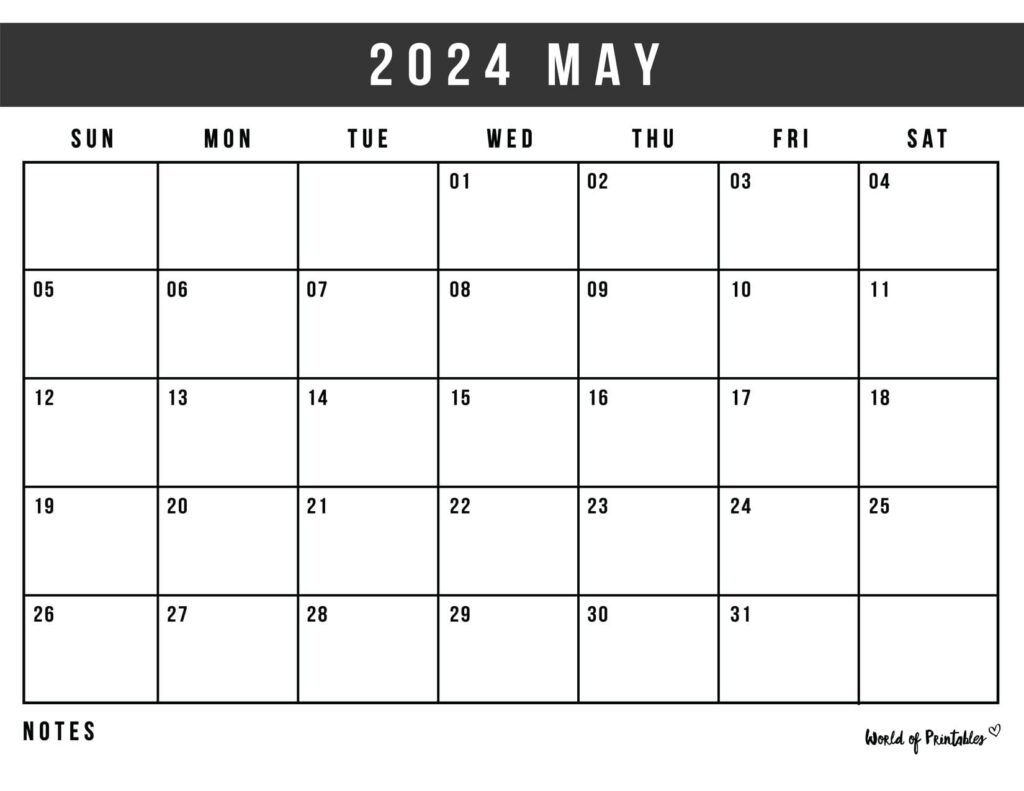 May 2024 Calendar