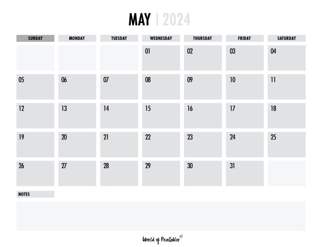 2024 May Calendar