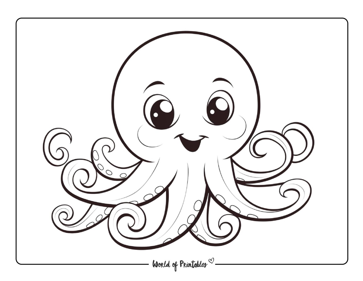 Octopus Coloring Pages For Kids & Adults - World of Printables