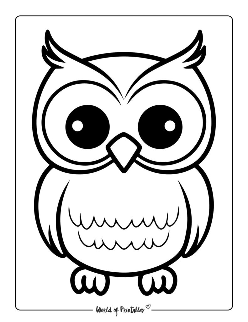 Owl Coloring Pages For Kids & Adults - World of Printables