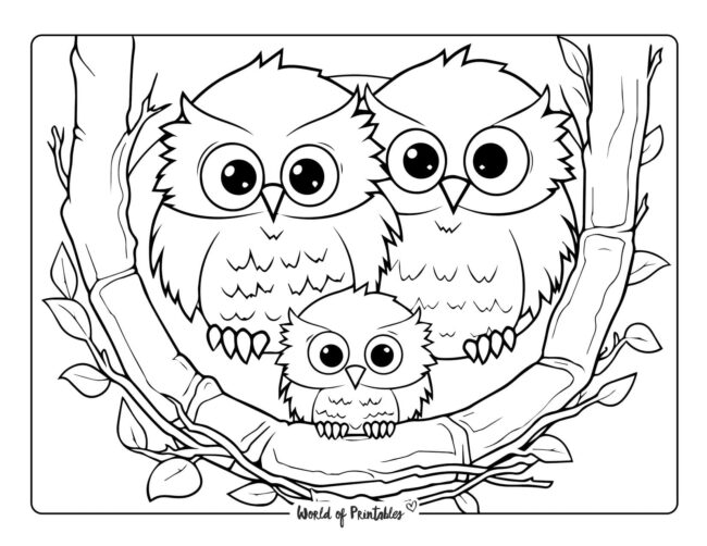 Owl Coloring Sheet 38