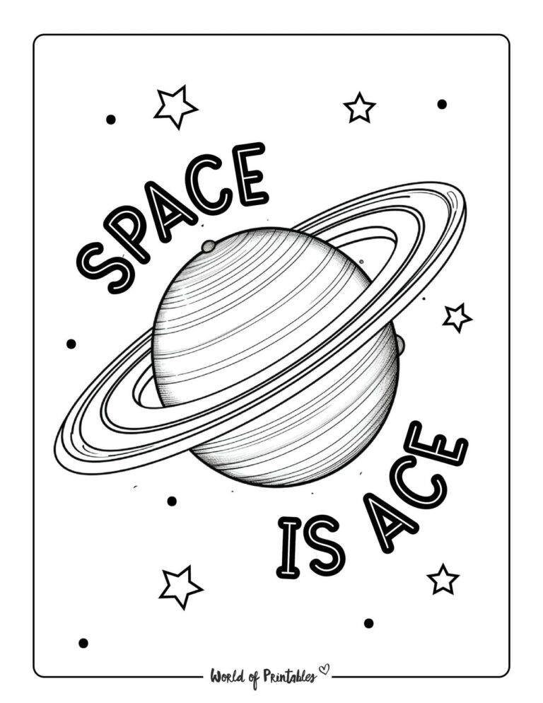 Planet Coloring Pages For Kids &amp; Adults - World of Printables