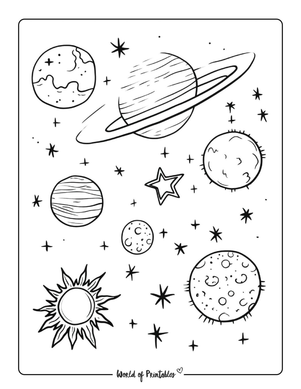 Planet Coloring Pages For Kids & Adults - World of Printables