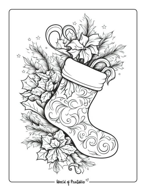 Stocking Coloring Page 21