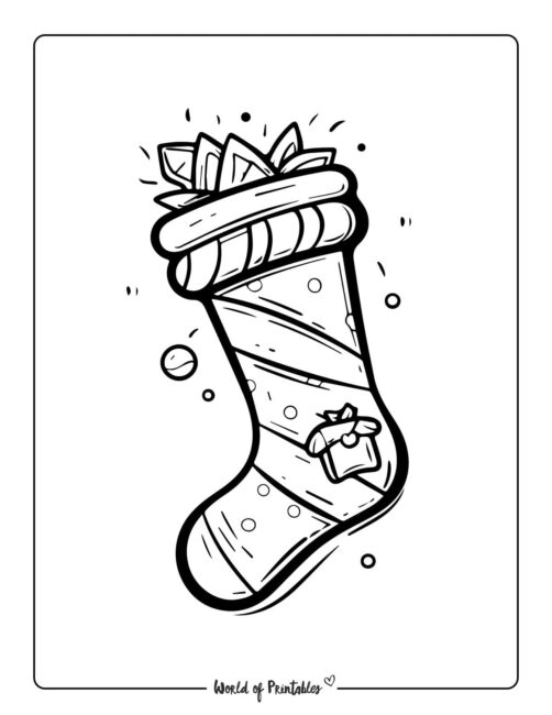 Stocking Coloring Page 23
