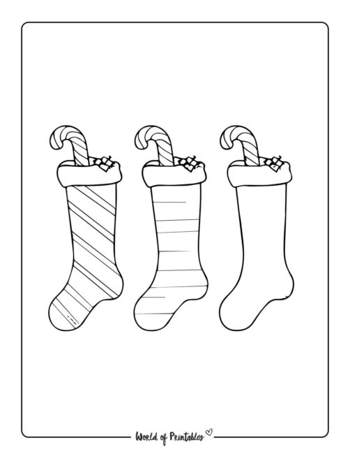 Stocking Coloring Page 24