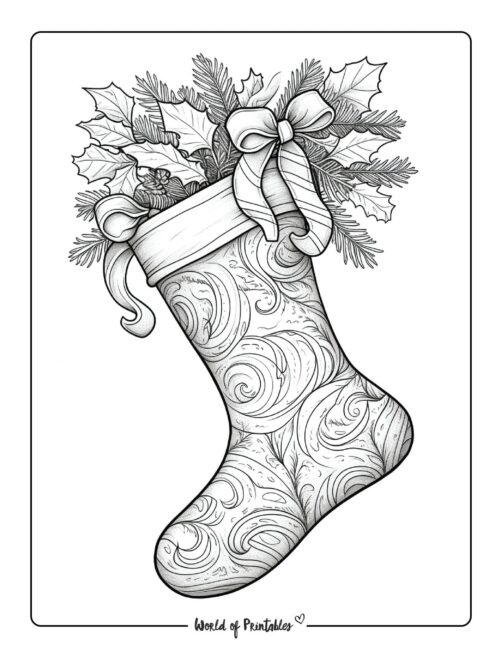 Stocking Coloring Page 28