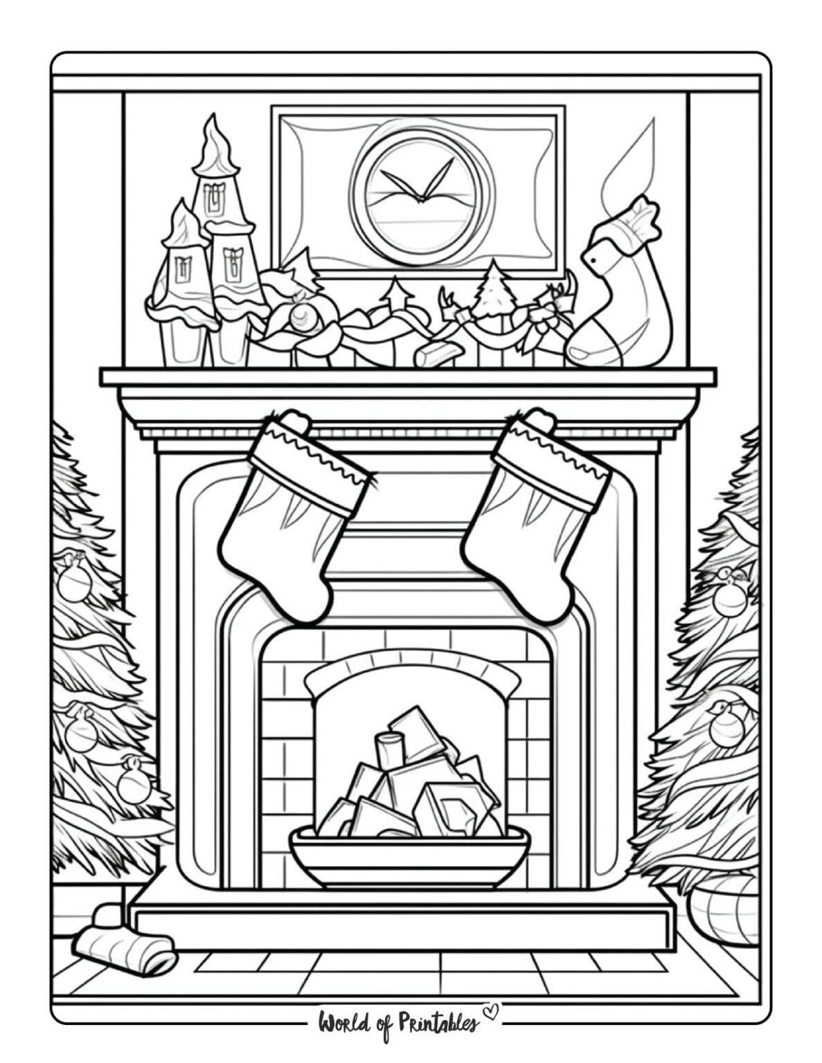 Stocking Coloring Pages - World of Printables