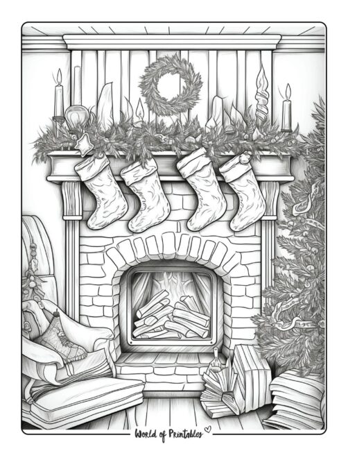 Stocking Coloring Page 34