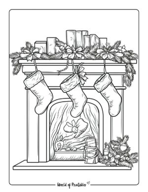 Stocking Coloring Pages - World of Printables