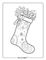 Stocking Coloring Pages - World of Printables