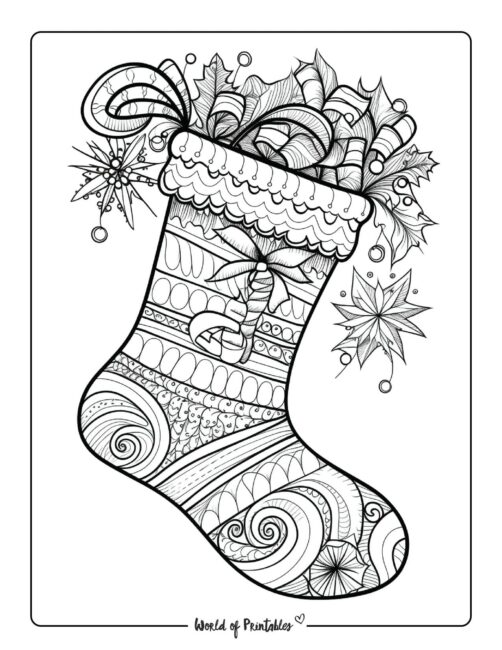 Stocking Coloring Page 42
