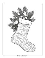 Stocking Coloring Pages - World of Printables