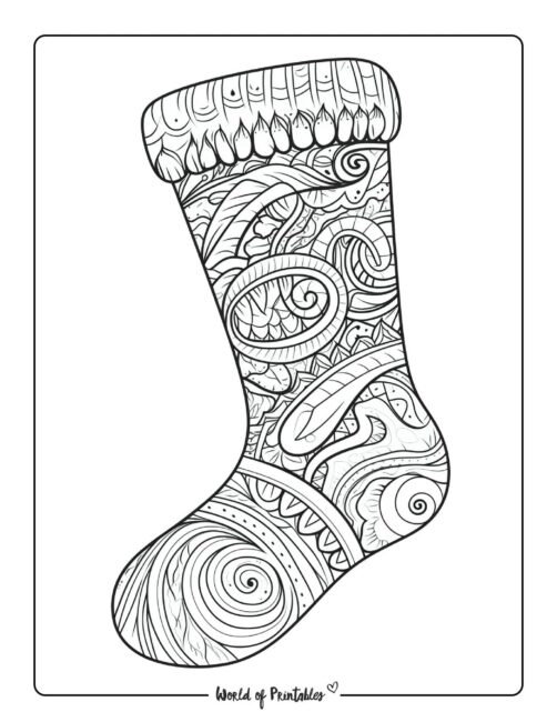 Stocking Coloring Page 48