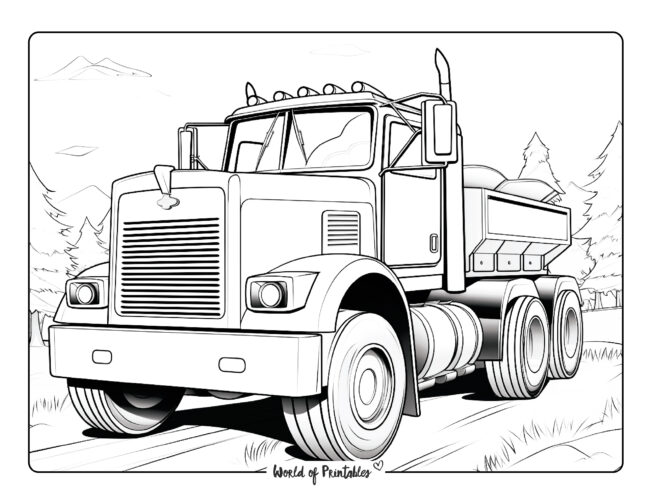 Truck Coloring Sheet 10