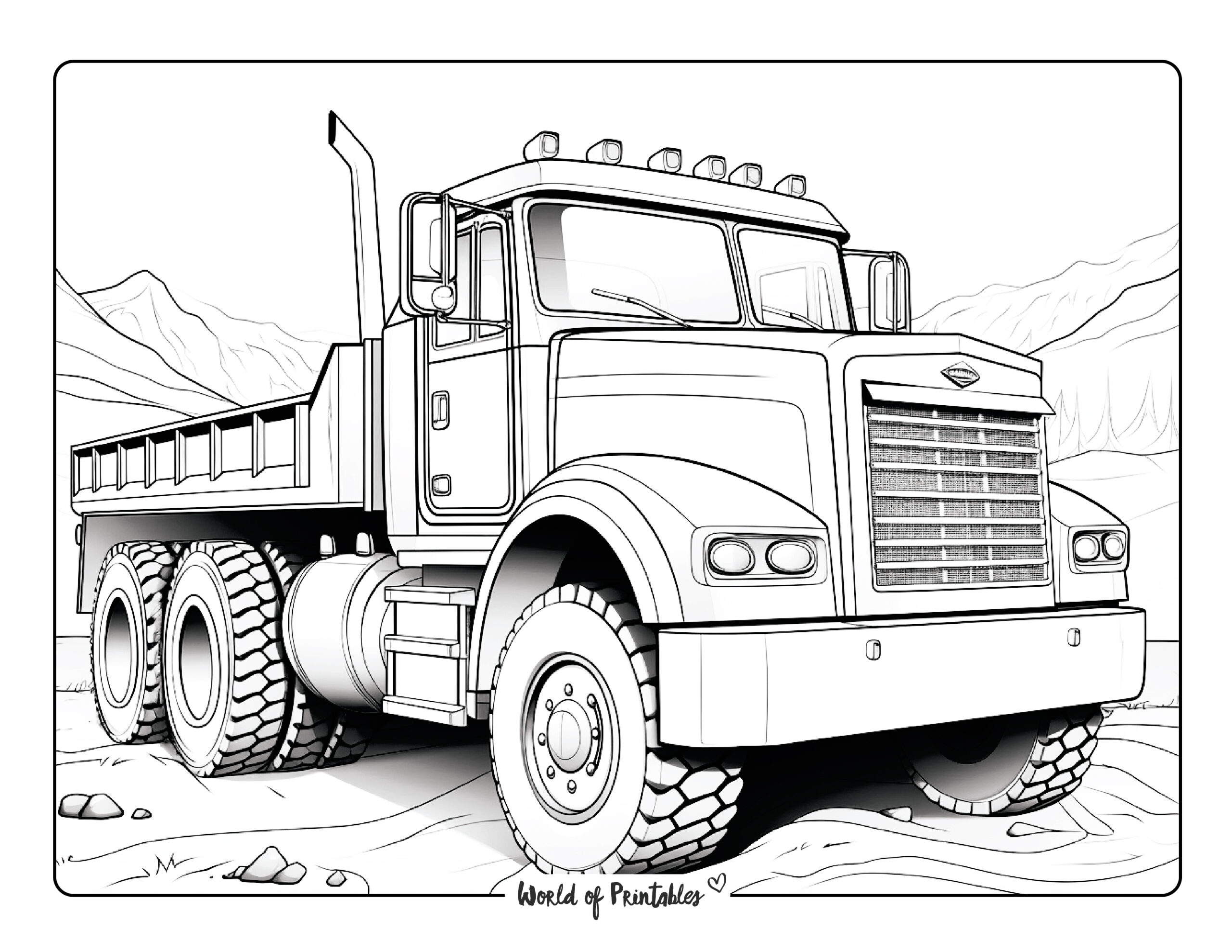 Free Printable Truck Coloring Pages One For All