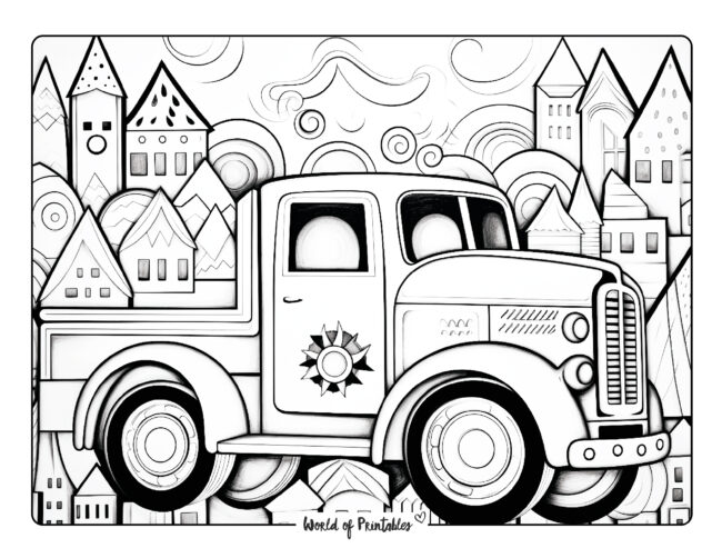 Truck Coloring Sheet 35