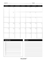 Printable Blank Calendar Templates - World of Printables