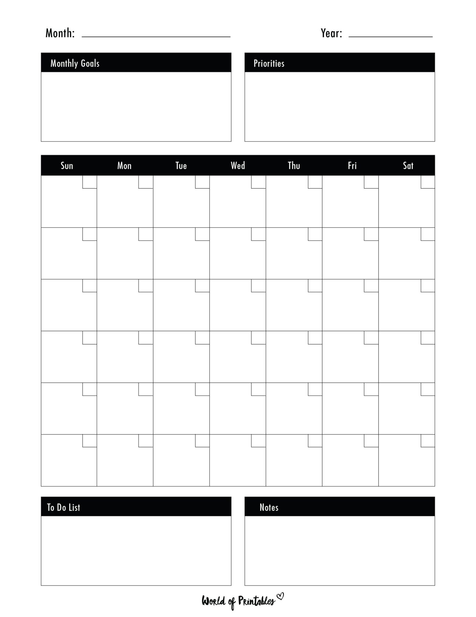 Printable Blank Calendar Templates - Blank Monthly Calendar Templates 1583x2048 