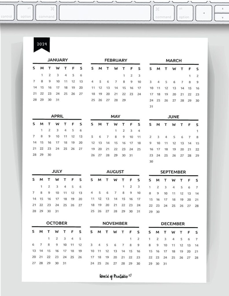 simple 2024 calendar