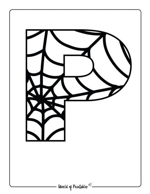 Alphabet Halloween Printable Worksheets - P