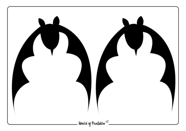 Bat Outlines For Halloween