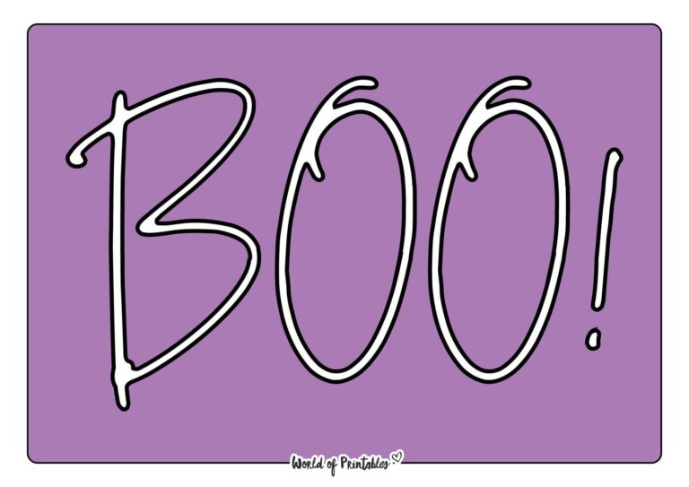 Boo Templates - World of Printables