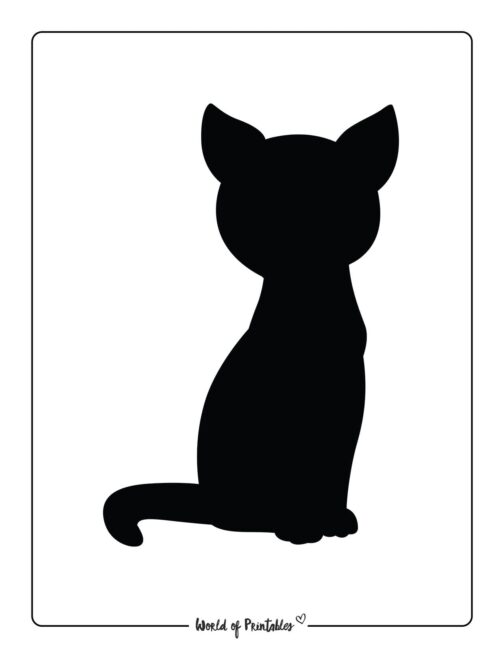 Black Cat Template Printable
